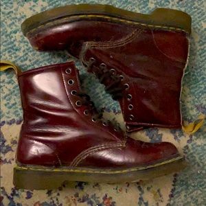 Maroon Doc Martens
